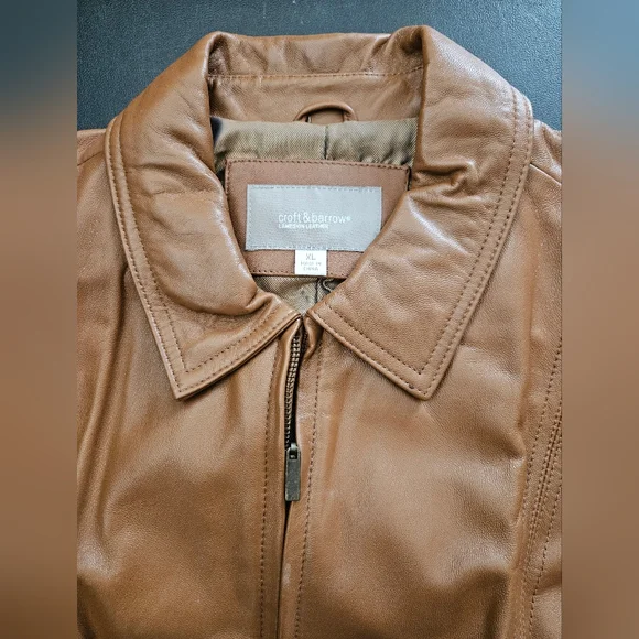 Vintage - Leather NWT Croft & Barrow "Caramel" Buttery Soft Jacket - Size XL - Picture 3 of 9